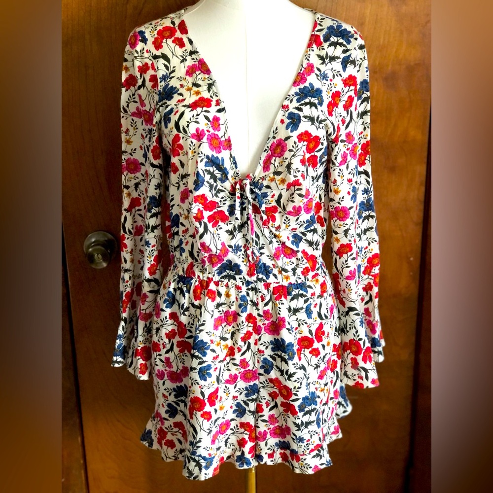 American Eagle Women’s Floral Colorful Romper Jumpsuit